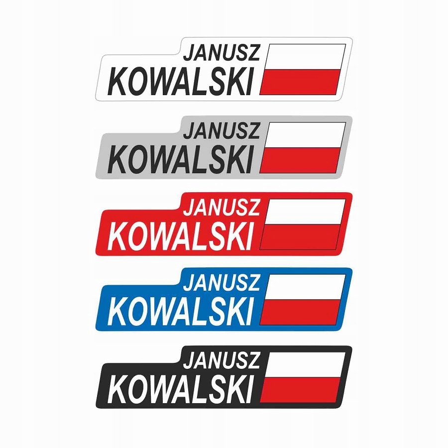NAKLEJKI NA ROWER KASK MOTOR IMIĘ NAZWISKO Długość 200 mm