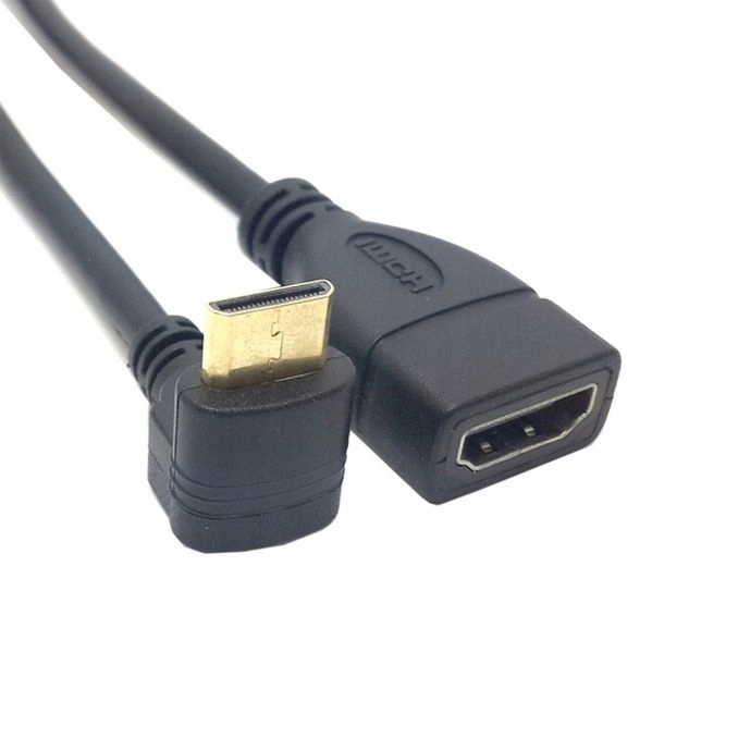 

Kabel Adapter Kątowy Hdmi do Mini Hdmi Górny 16cm
