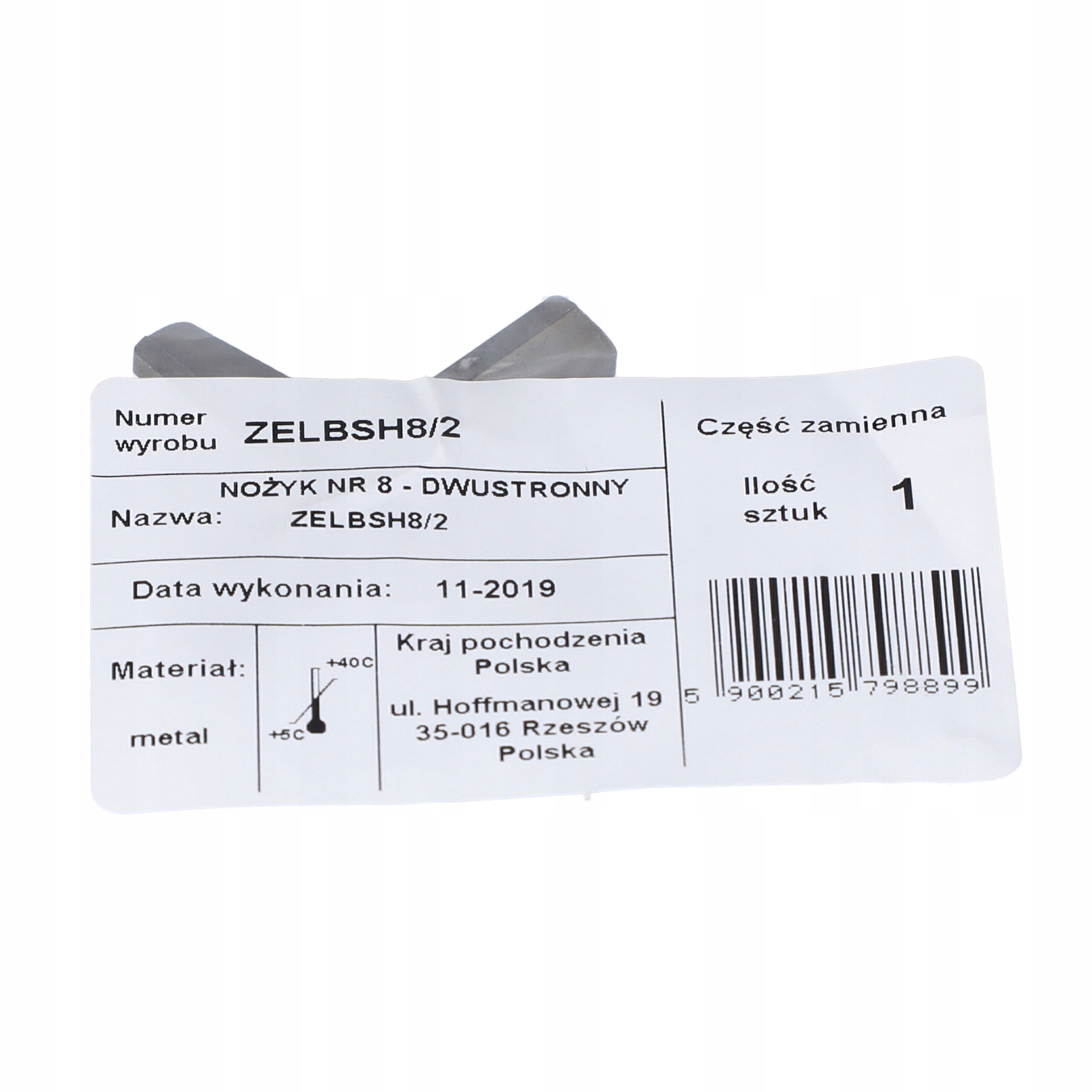 Nożyk nóż dwustronny do maszynki Zelmer Diana 886.84 887.84 886.8 nr 8 Stan opakowania oryginalne