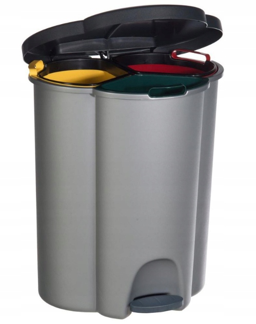 

Kosz Do Segregacji Śmieci Curver 3 Pojemniki 40L