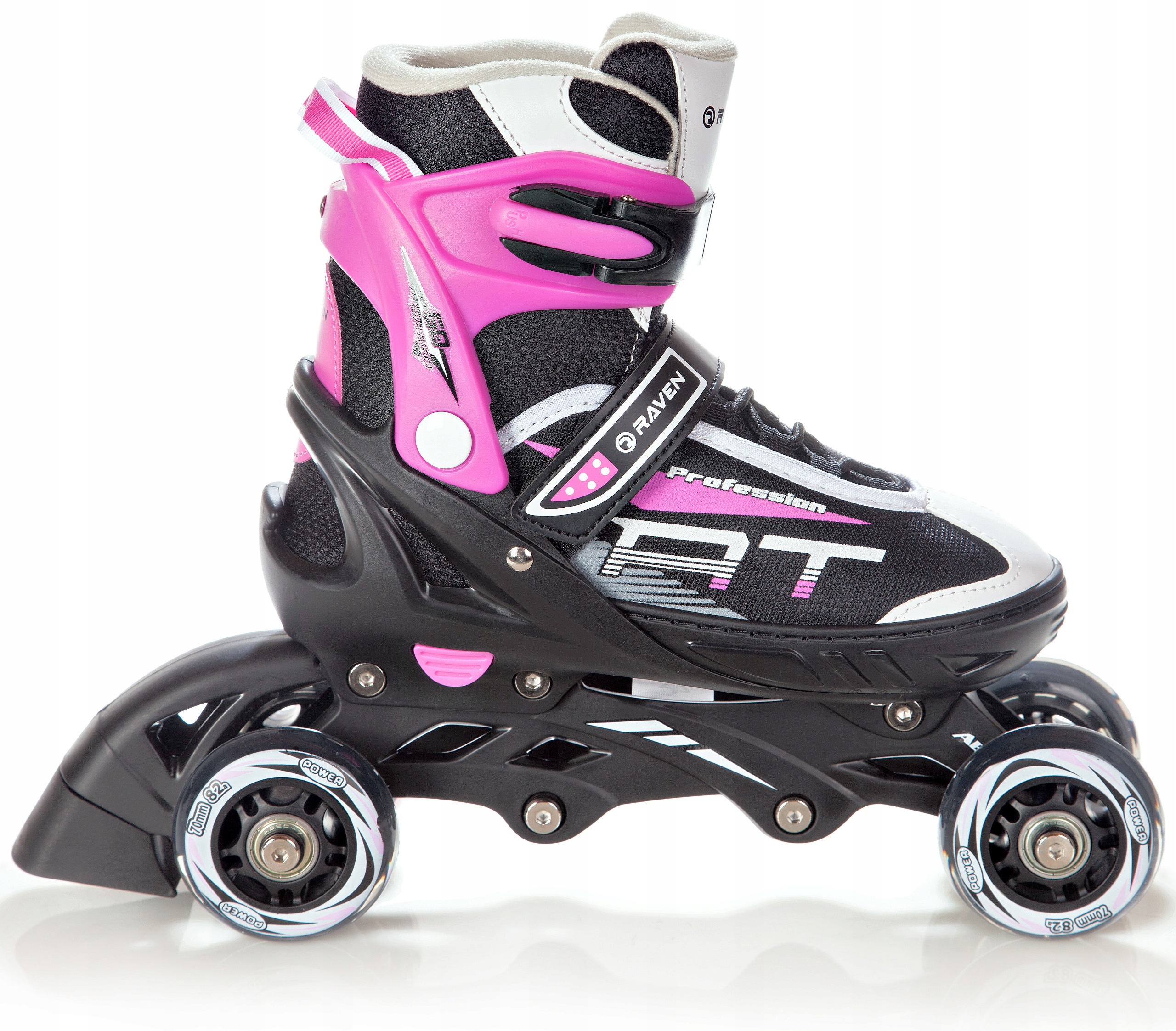 Rolki Wrotki 3w1 Regulowane RAVEN Profession Black/Pink 35-39 Model Profession