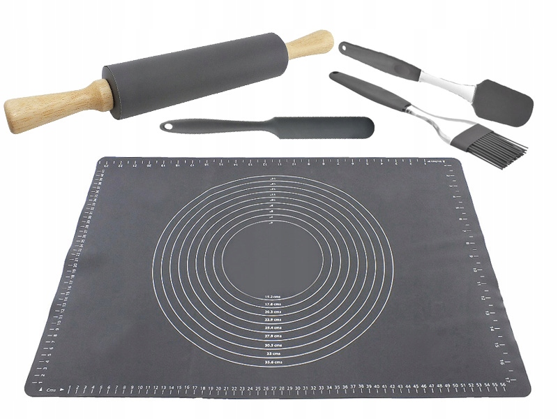 

Zestaw Silikonowy Stolnica Wałek Przybory 5EL 1504