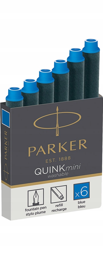 

Naboje do pióra wiecznego Parker niebieskie 6 szt
