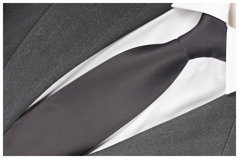 

Żakardowy Krawat Męski Czarny Grafitowy RC43