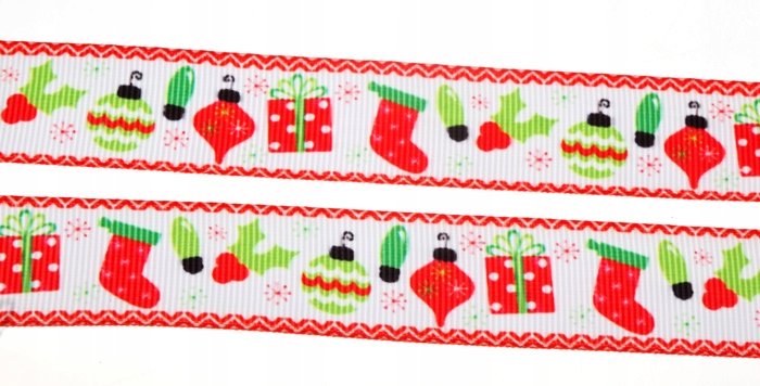DZ232 Tasiemka Wstążka Rypsowa Święta 25mm 2m