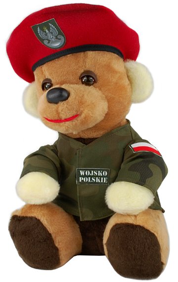 

Maskotka Miś Ma Beret Wojska Polskiego Czerwony
