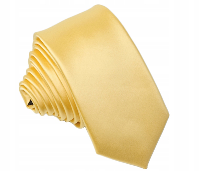 

Mikrofibra Gładki Krawat Wąski 6cm Żółty gs20