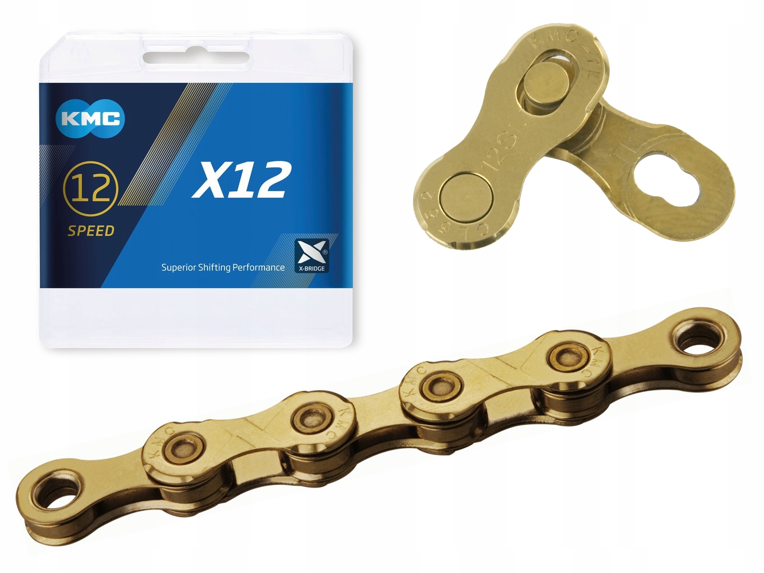 łańcuch Kmc X12 Ti-n 12rz. x126 złoty