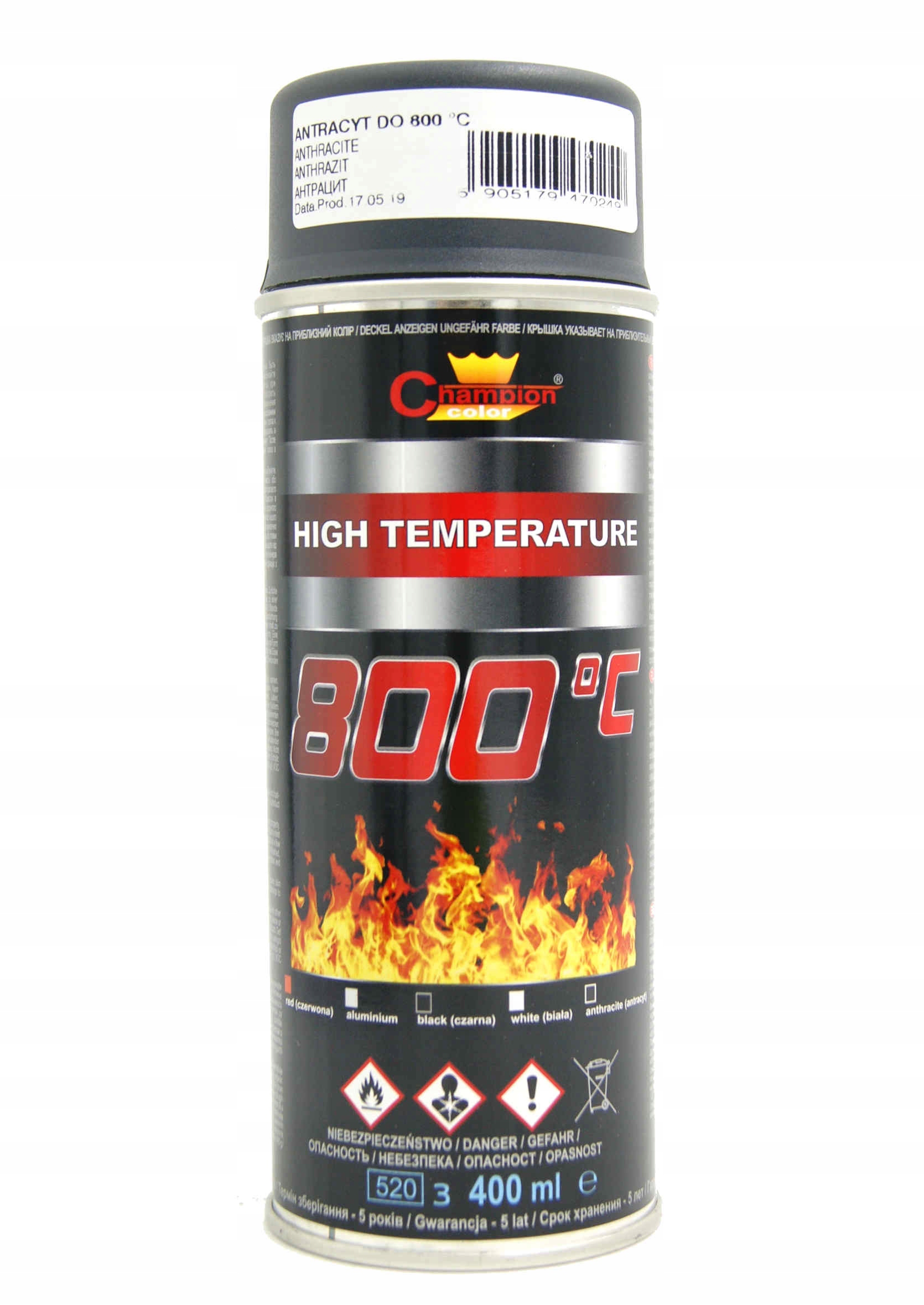 

Lakier Termiczny Żaroodporny +800C Antracyt 400ml