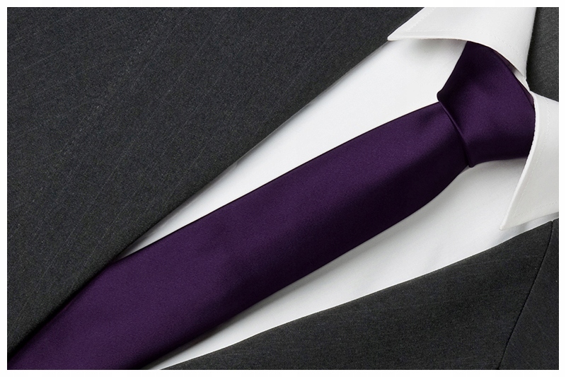 

Mikrofibra Wąski 6cm Gładki Krawat Fioletowy gs37