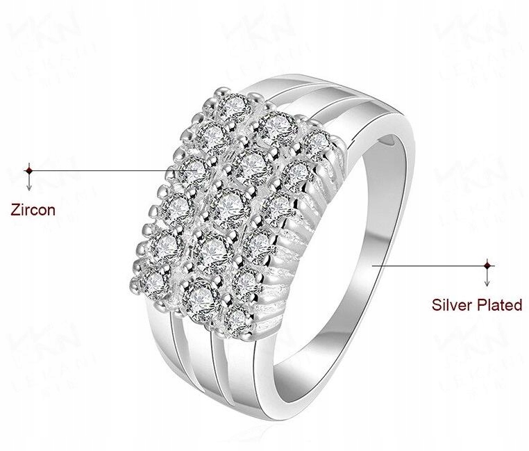 

Pierścionek Srebrny 925 Swarovski Zaręczynowy ślub