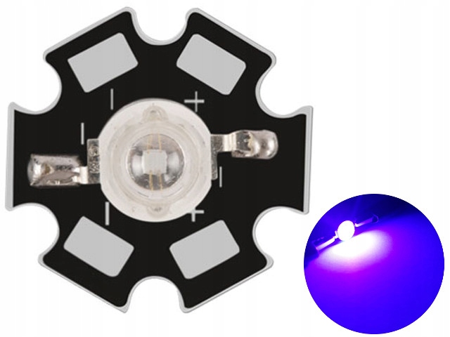 Dioda POWER LED 1W EPILEDS UV 420-430nm, 45mil PCB Kod producenta EP-U4545K-A3_UV_420_430