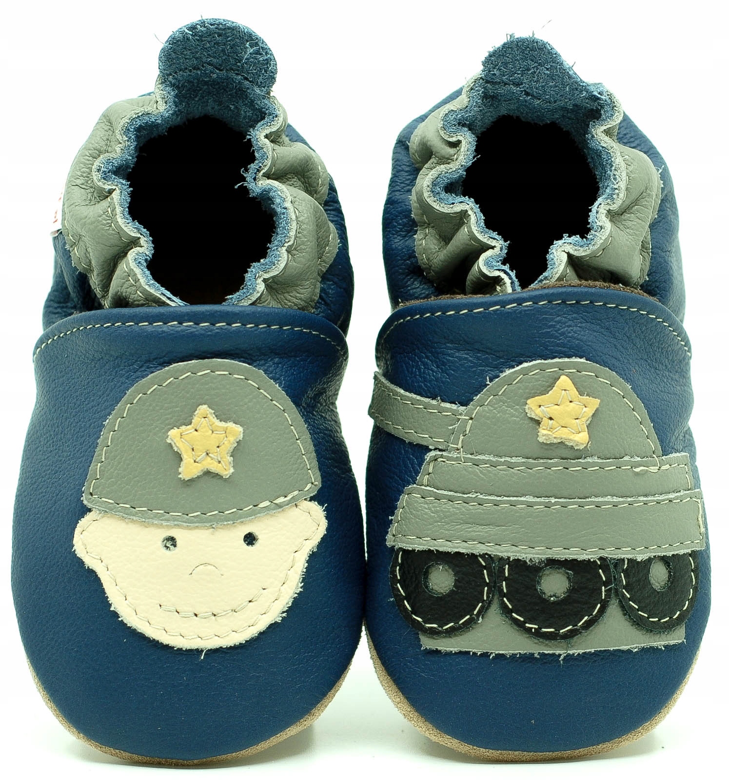 

ekoTuptusie Żołnierz paputki kapcie skóra r.29