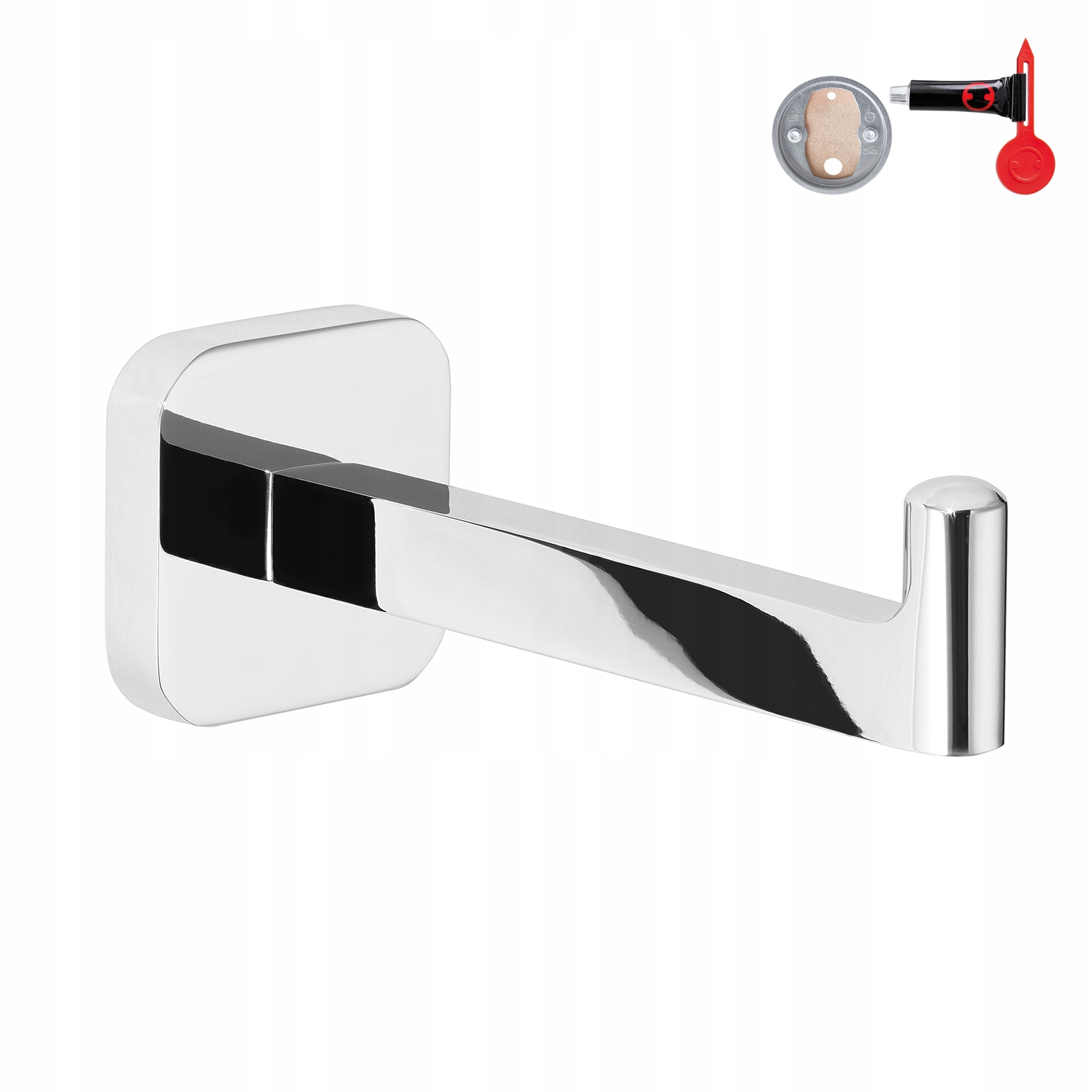 Uchwyt na papier toaletowy BEZ WIERCENIA tesa