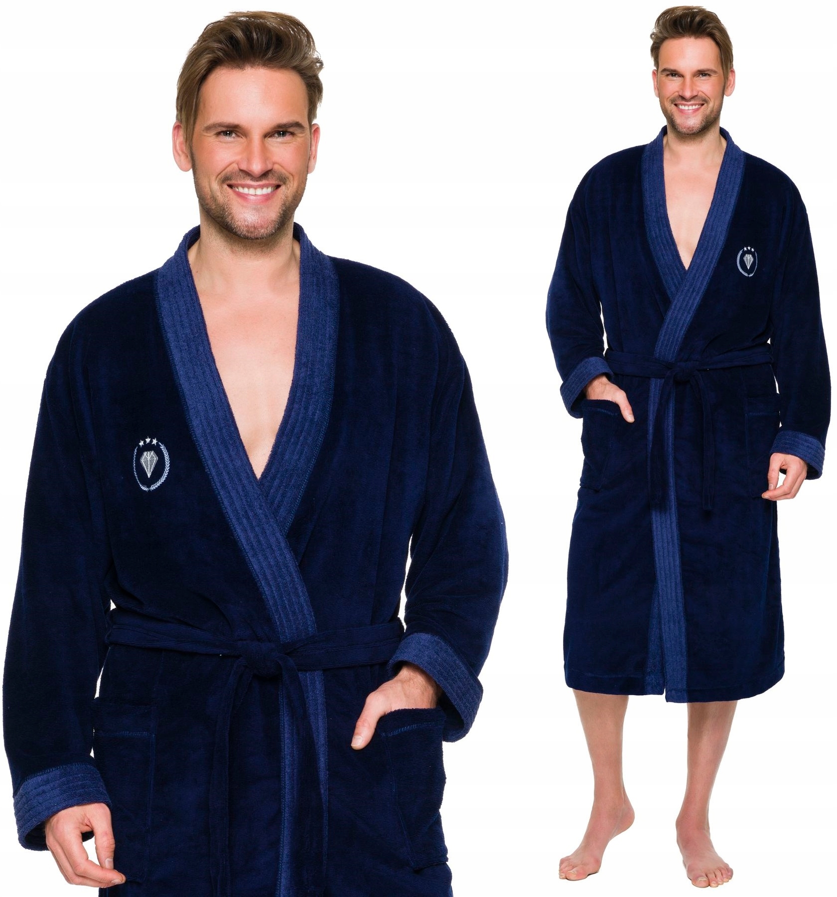 

Bambusowy Szlafrok Męski - Szalowy Kimono - XL