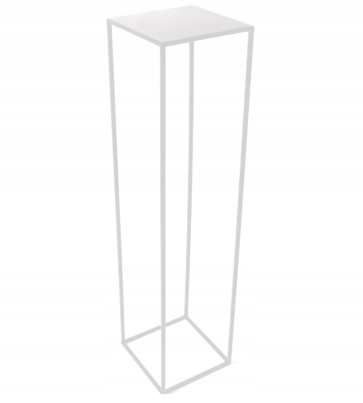 

Kwietnik stojak na kwiaty loft 100cm biały met 363