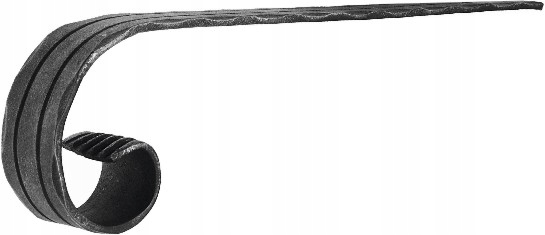 

Zakończenie poreczy 40x5 z ryflem kute balustrada