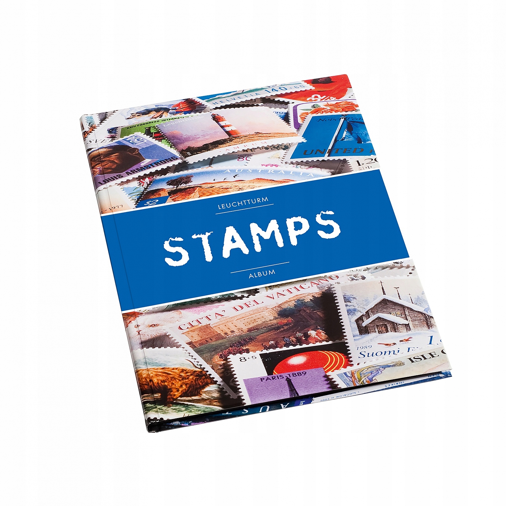 Klaser 32 černých stran A4 Stamps Leuchtturm