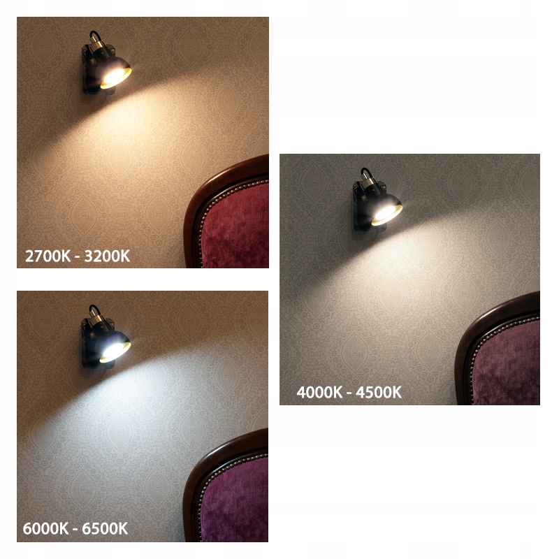 Oprawa halogenowa regulowana CHROM + żarówka LED GU10 5W ciepła Marka Radam