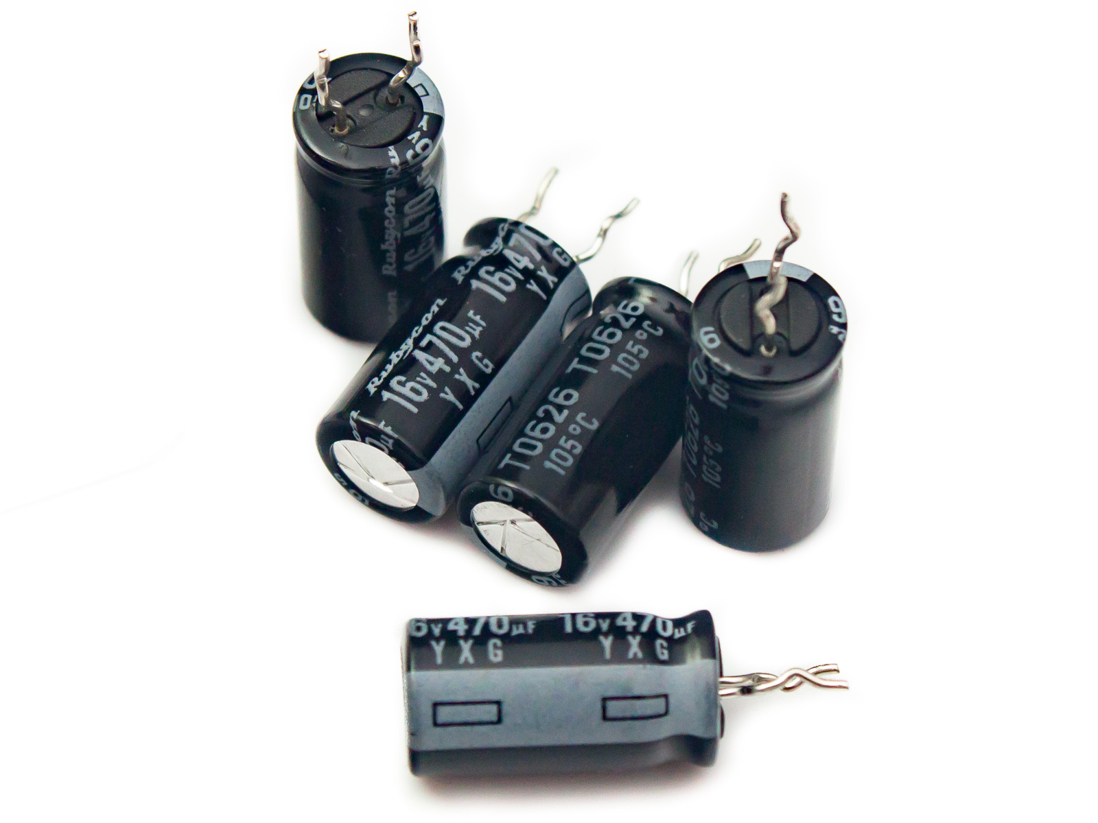 [8szt] Kondensator Rubycon seria Yxg 470uF 16V Ø8x16mm niska imp 87mR