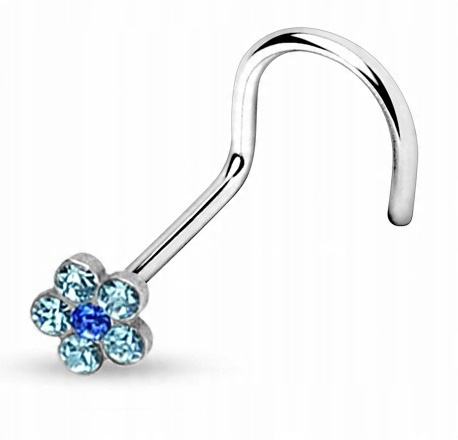 

Piercing Kolczyk Do Nosa Kwiatek Kryształki