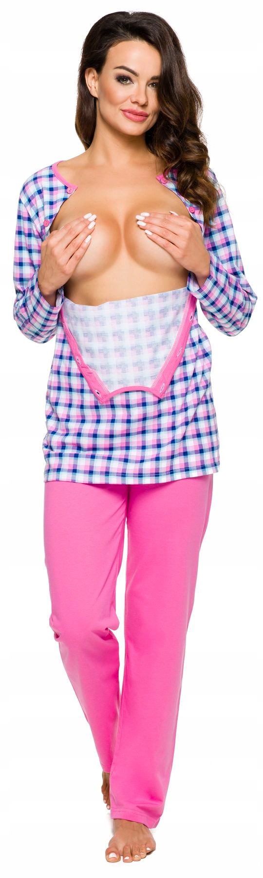 DWUSTRONNIE ROZPINANA PIŻAMA DAMSKA KARMIENIA XXL Rozmiar 44