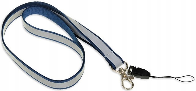 ODBLASKOWA SMYCZ NA KLUCZE TELEFON Z ODBLASKIEM GRANATOWA