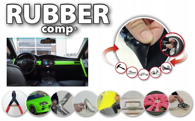 CZARNY PÓŁ-MAT satyna GUMA FOLIA HQ w sprayu RUBBER MASTON 946 Opakowanie Puszka