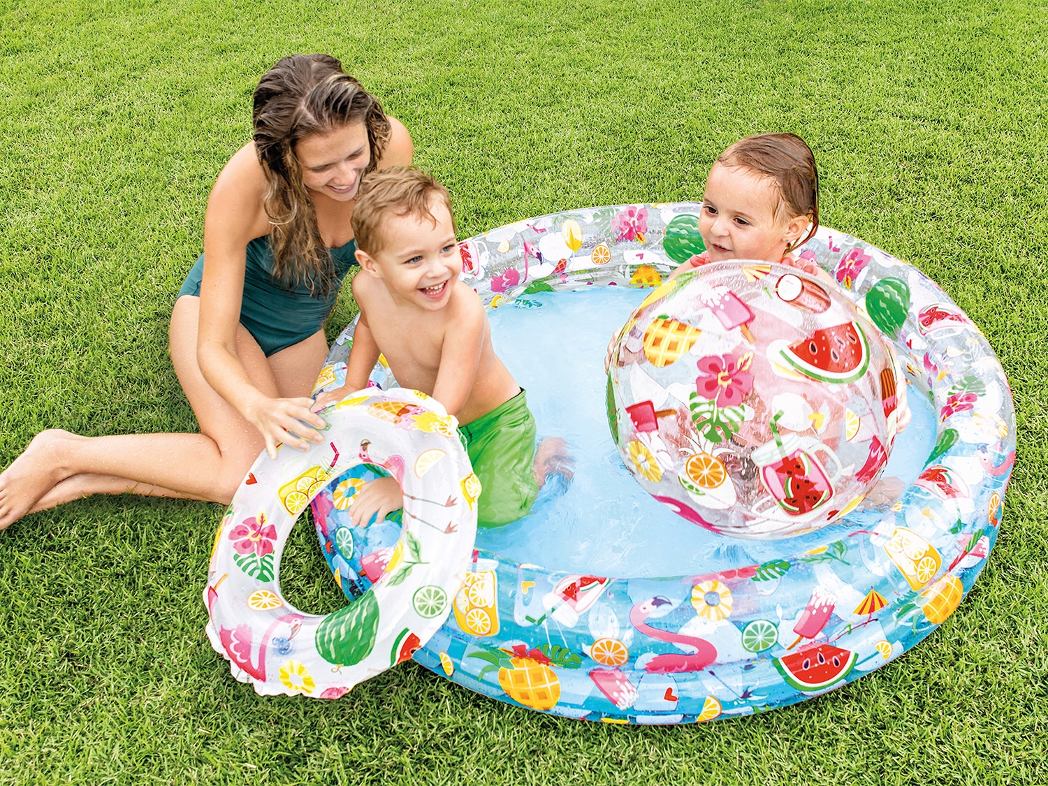 BASEN PIŁKA KÓŁKO ZESTAW 3W1 122x25 cm INTEX 59460 Marka Intex