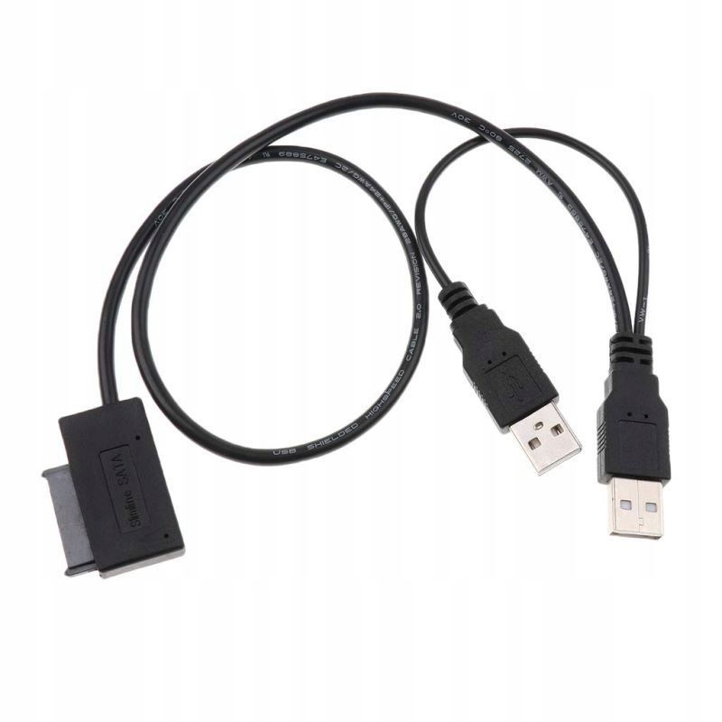 Kabel Adapter Kątowy MiniSATA 13PIN do 2x USB DVD Zastosowanie inne