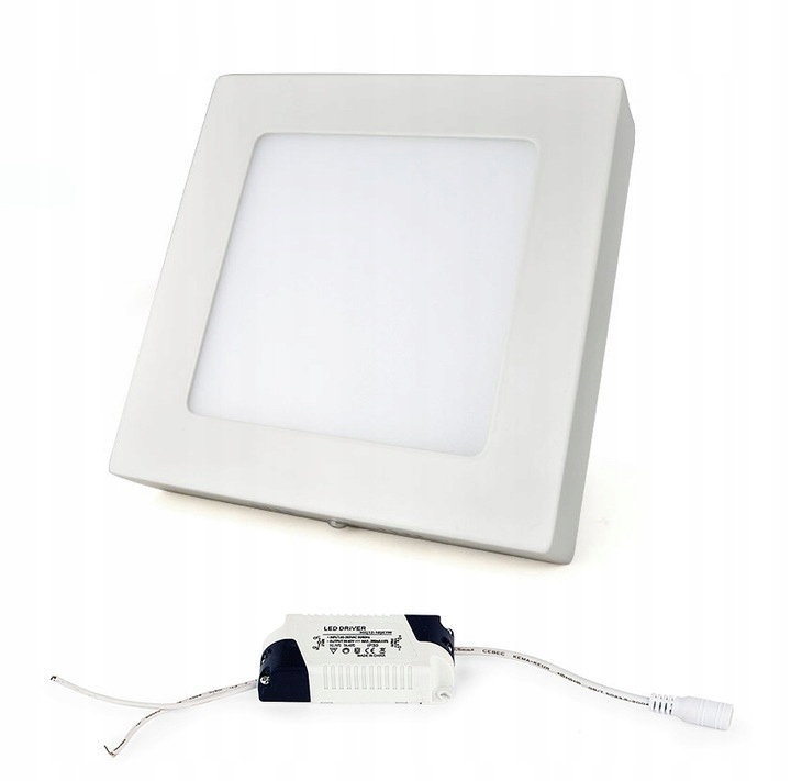 

Lampa Panel Led 18W Biała Ciepła Kwadrat Plafon