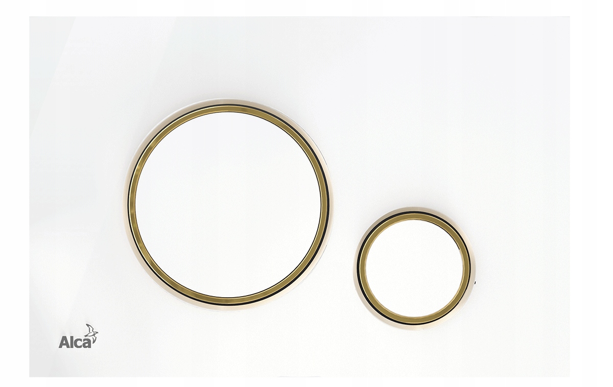 Przycisk do stelaży Alcaplast Biały-połysk/złoty