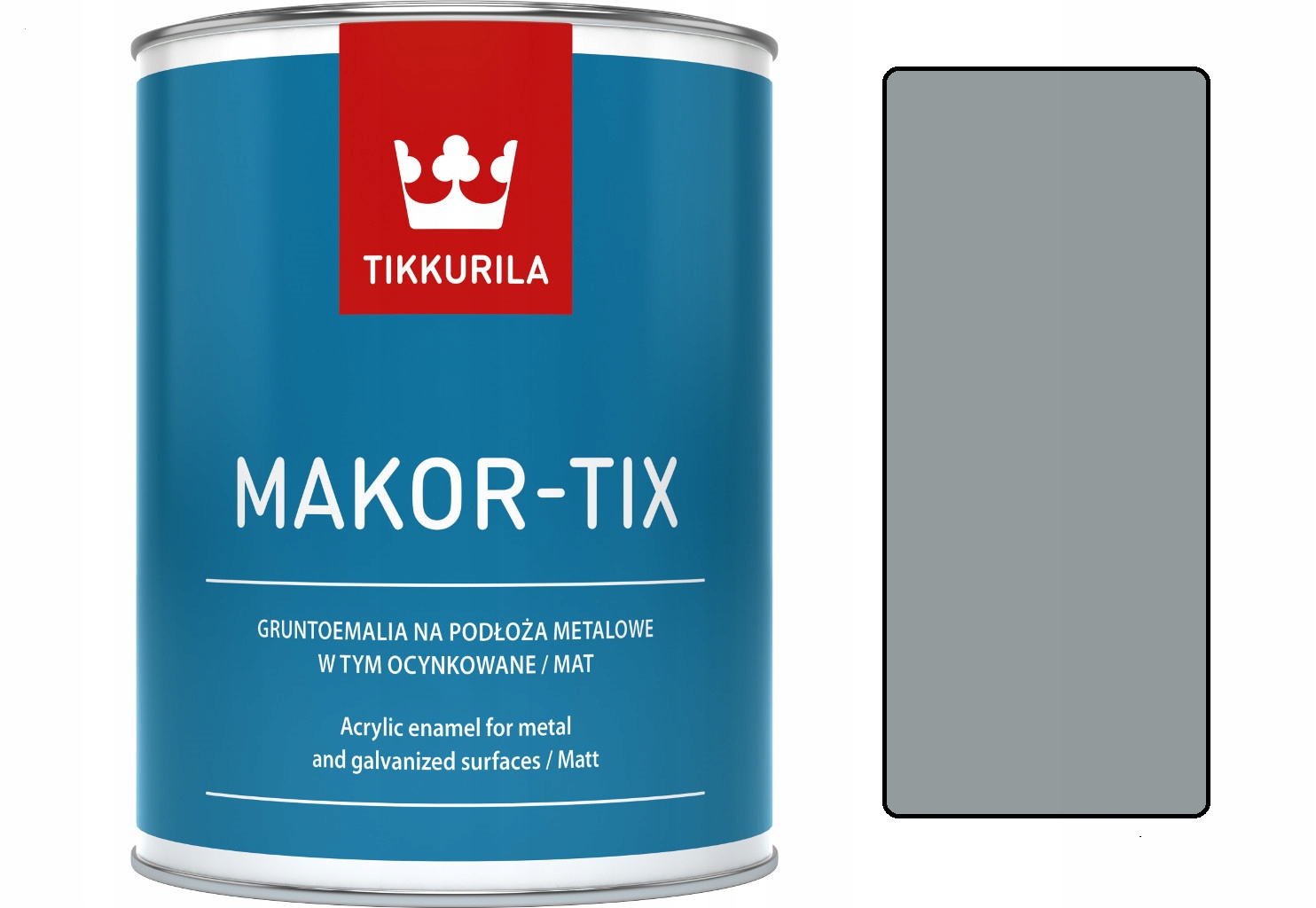 Makortix farba na strechu, pozinkovaná 10L šedá metalická Tikkurila