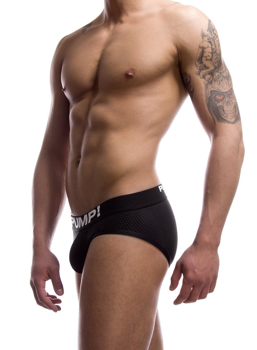 

Pump Slipy Majtki L Czarny Siatka