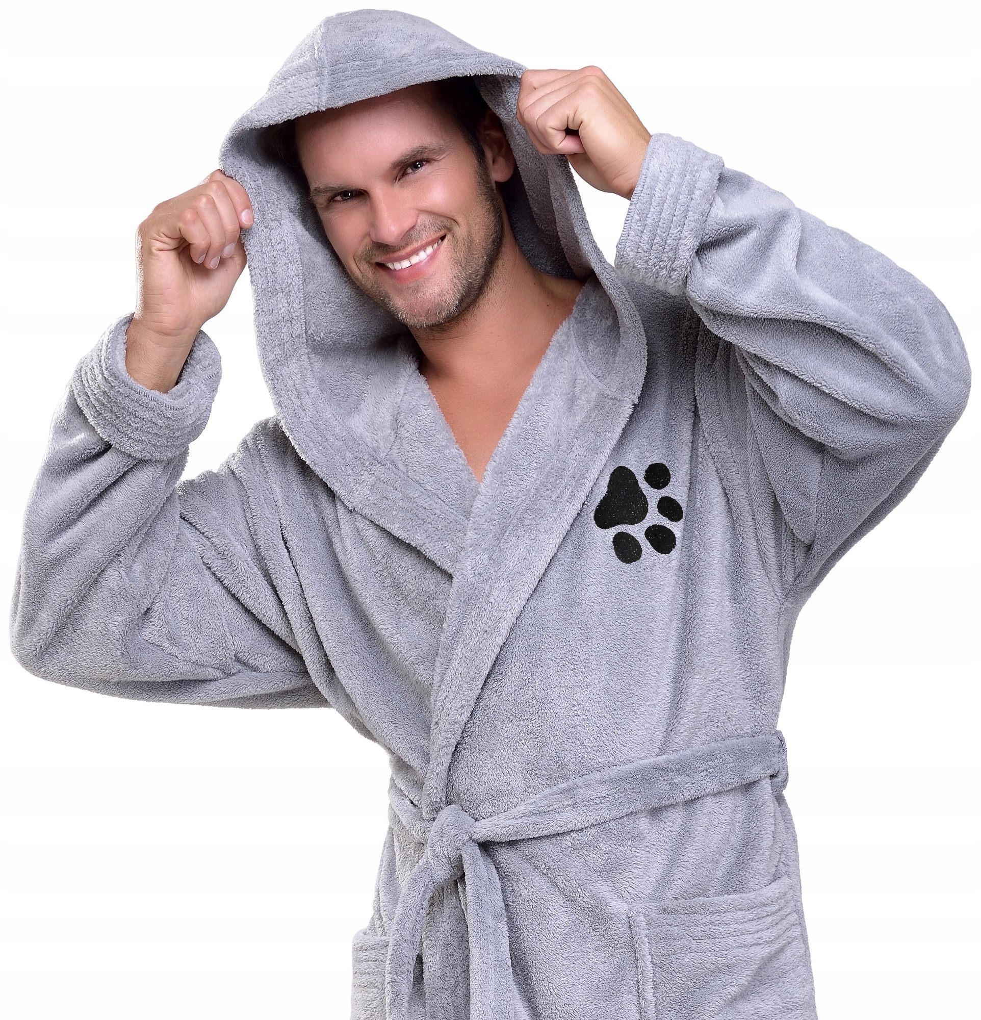 ŁAPKA SPORTOWY WYJĄTKOWY SZLAFROK MĘSKI KAPTUR M Płeć mężczyzna