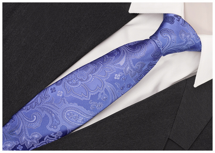 

Jedwab 100% Żakard Krawat Jedwabny Chabrowy kj22