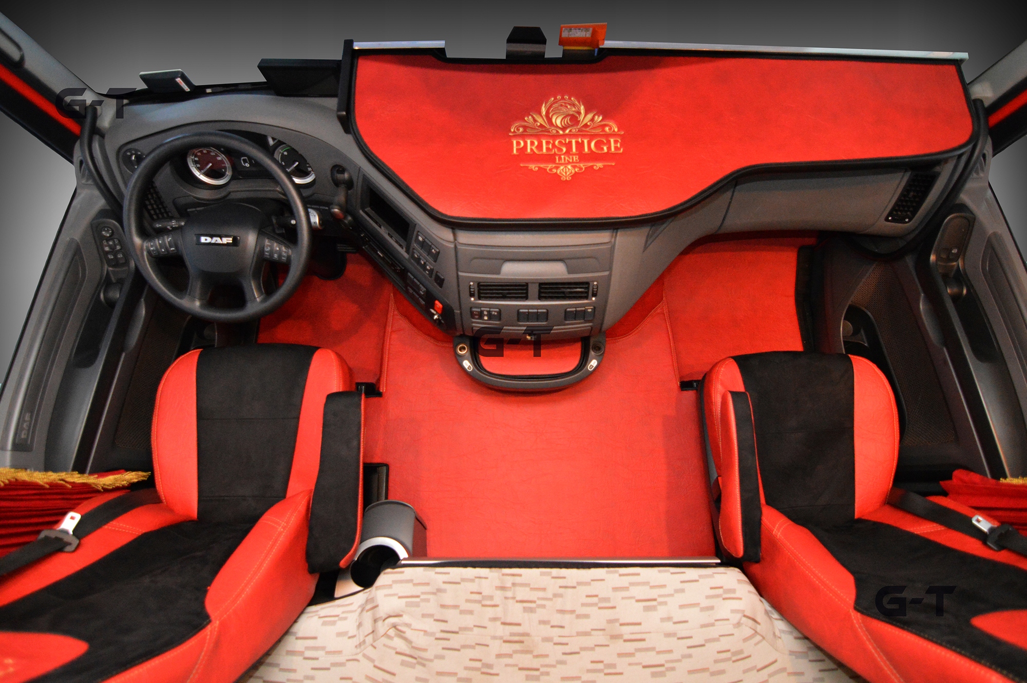 ZASLONY KABINY TIR PLISOWANE PRESTIGE LINE SCANIA Part number CZERWONA CZARNY