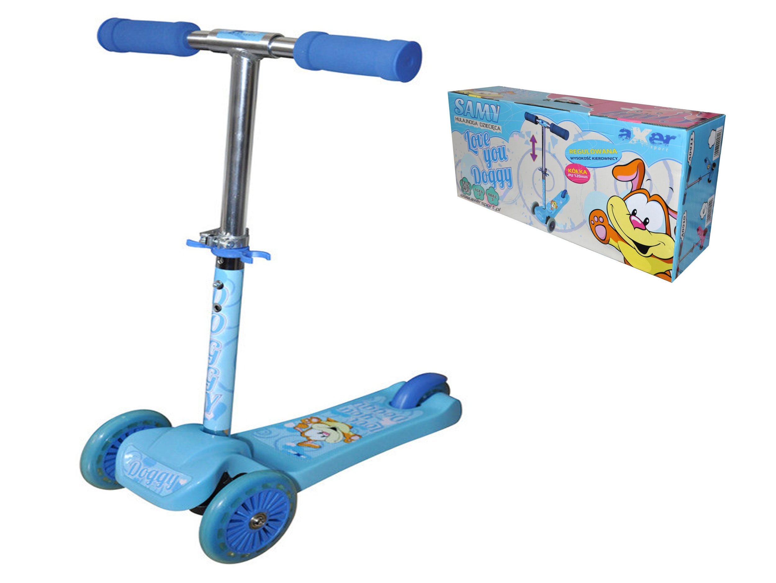 Hulajnoga Trójkołowa Axer Samy 3-koła ABEC5