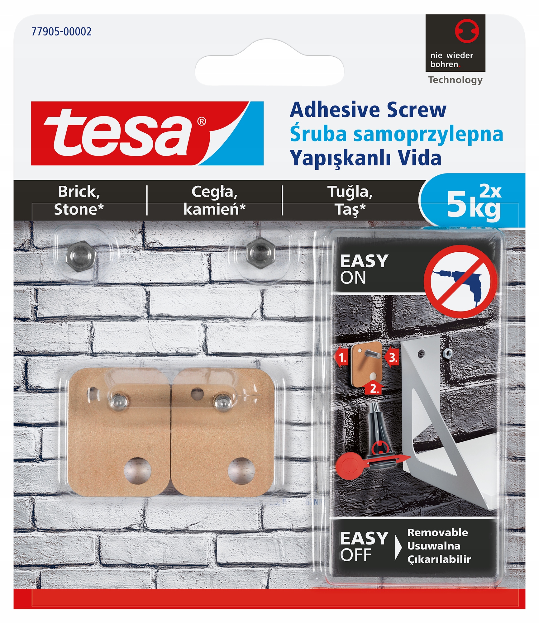 

Śruba samoprzylepna tesa do cegły kamienia 2 x 5kg