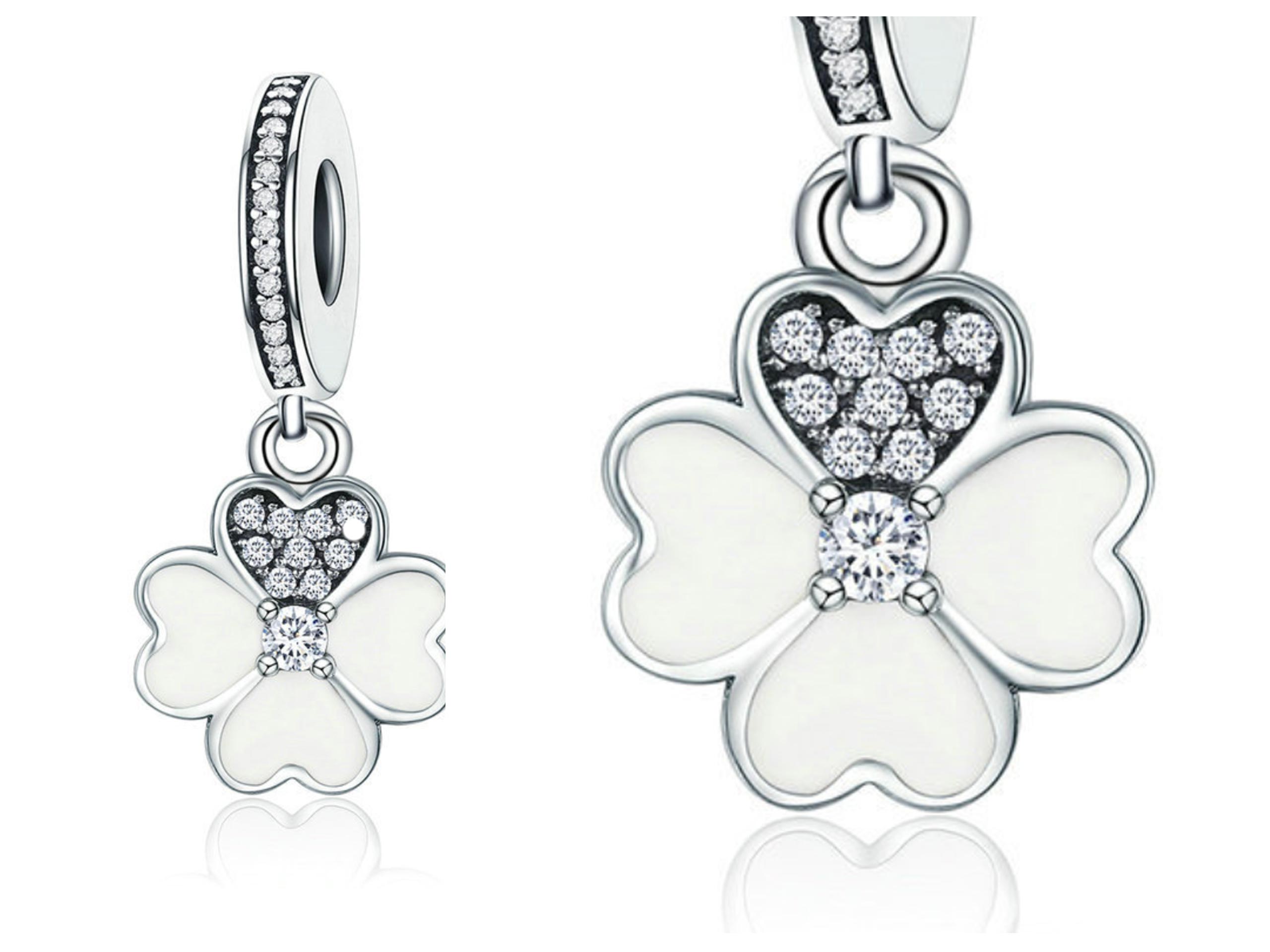 

Charms do Pandora cyrkonie Koniczynka szczęście