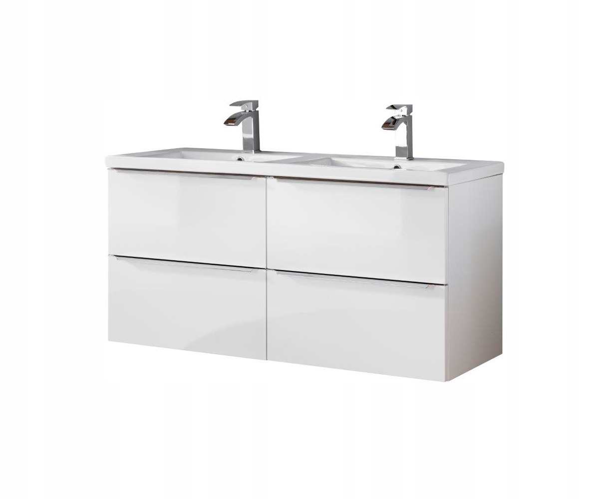 Szafka Łazienkowa Z Umywalką 120 CM Capri Biały