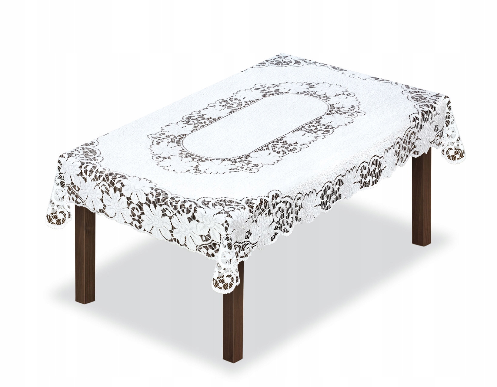 

Piękny Biały Obrus Żakardowy Prostokątny 100x150cm