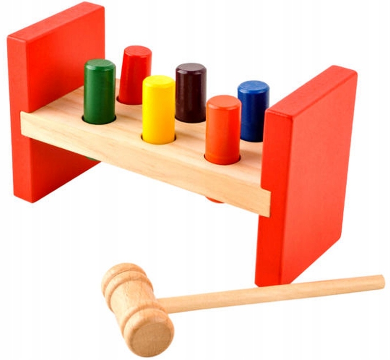 

Klocki drewniane z młoteczkiem Zbijak wbijanie