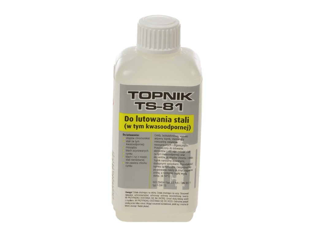 

Topnik TS81 do lutowania stali kwasoodpornej 100ml
