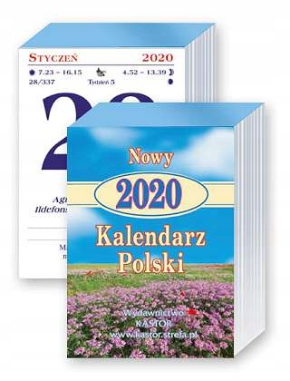 

Zdzierak Nowy Kalendarz Polski 2020 zdzierany
