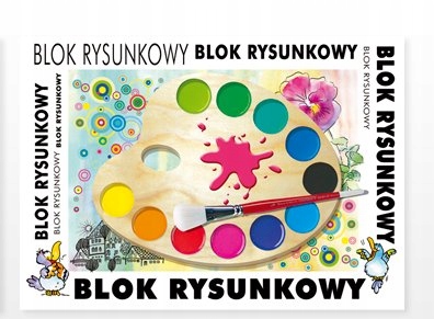 

Blok rysunkowy biały białe kartki A4 20k