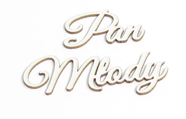 

Dekor Napis Tekturka Decoupage Pan Młody ZE37