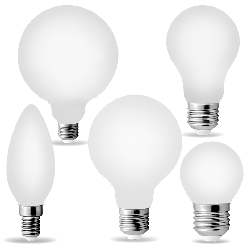 Żarówka LED E27 Filament 8W G80 bańka 8cm MLECZNA Moc 8 W