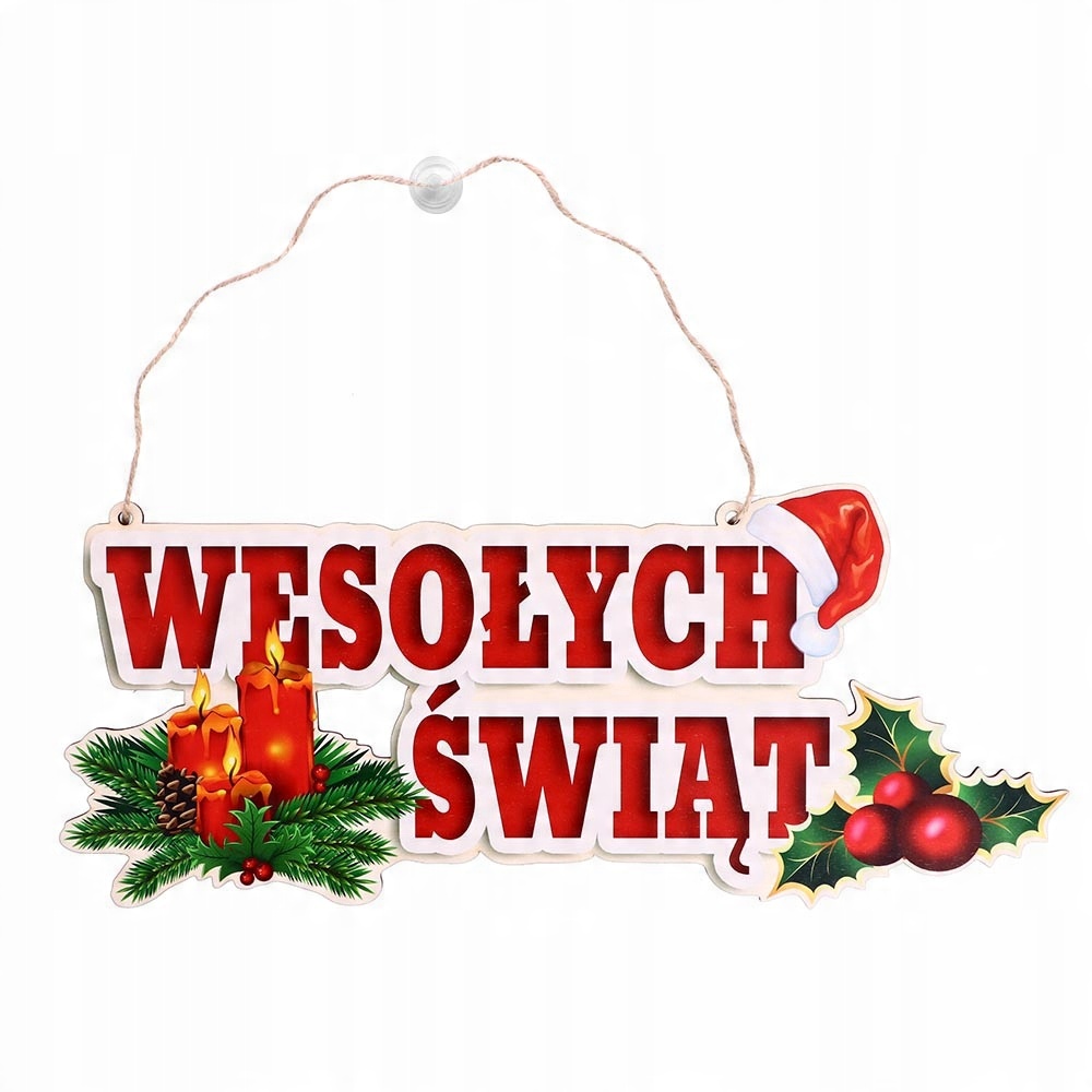

Ozdoba świąteczna napis na drzwi balkon okno B