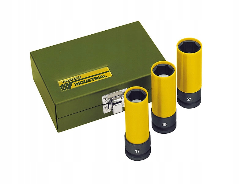 Proxxon 23938 Nasadki udarowe Impact 1/2" długie 17mm 19mm 21mm